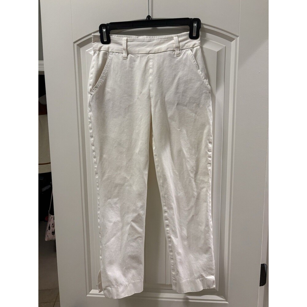 Boston Proper White Pull-On Capri Pants- 2